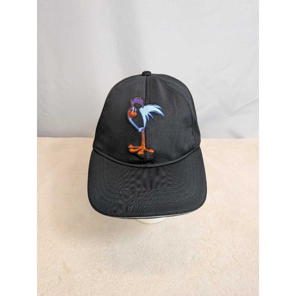 Looney Tunes Road Runner Black Baseball Cap OSFM Ponytail Slot Never Worn